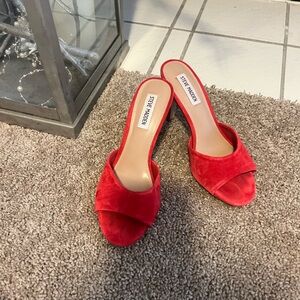 Steve Madden Women's Red Slide Sandals